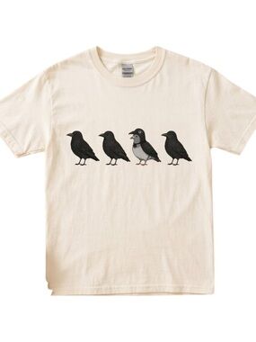 Funny crow pigeon bird graphic T-shirt